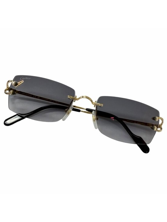 Cartier 001 L 140 Decor C de Cartier Square Rimless Sunglasses Eyewear
